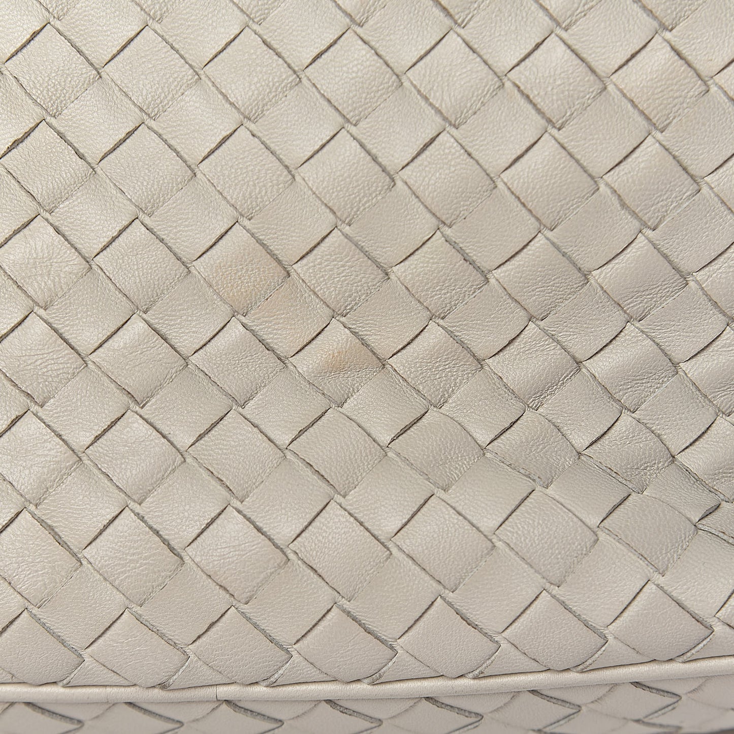 Nappa Intrecciato Small Shoulder Bag White