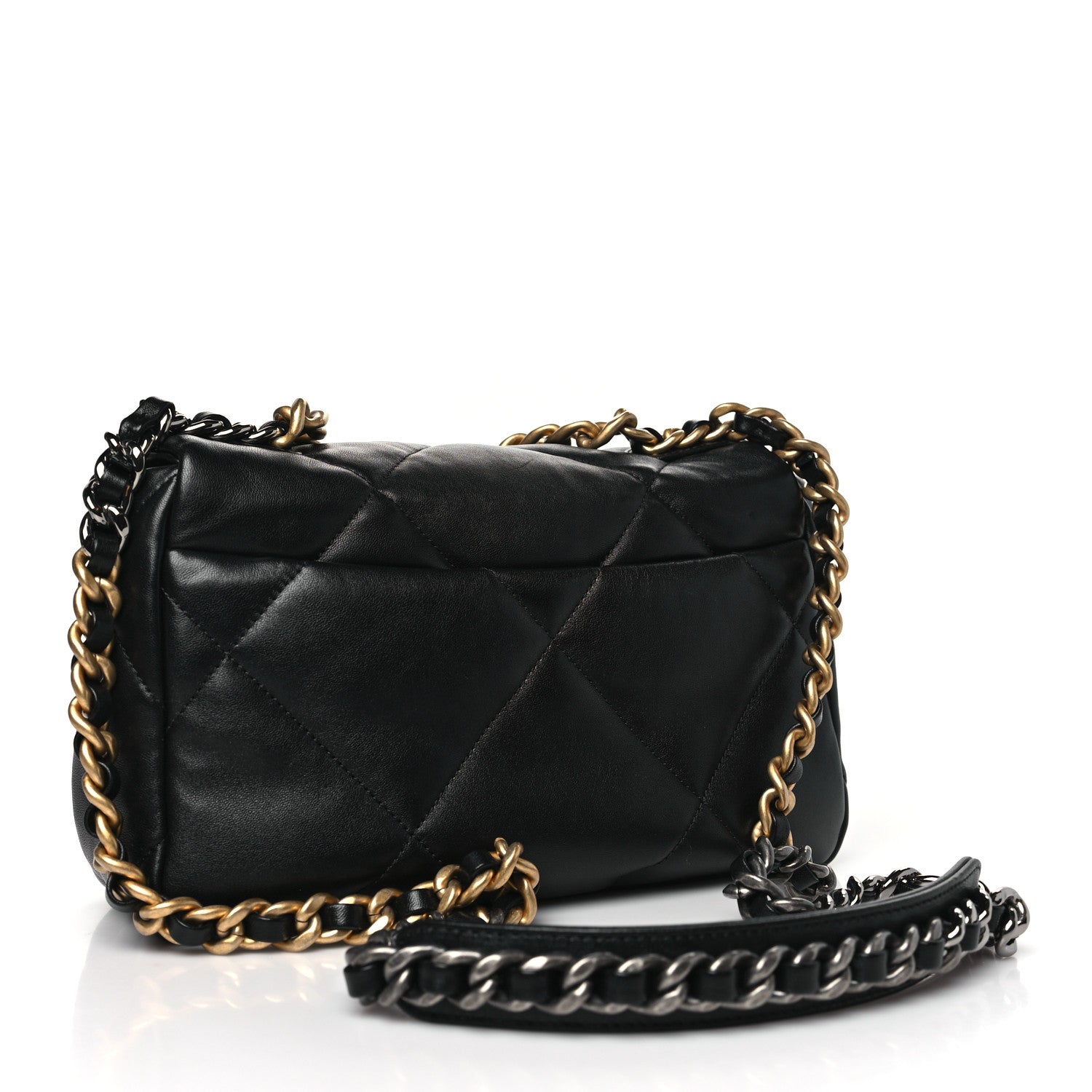 Chanel Lambskin Quilted Medium Chanel 19 Flap Black 3 of 10