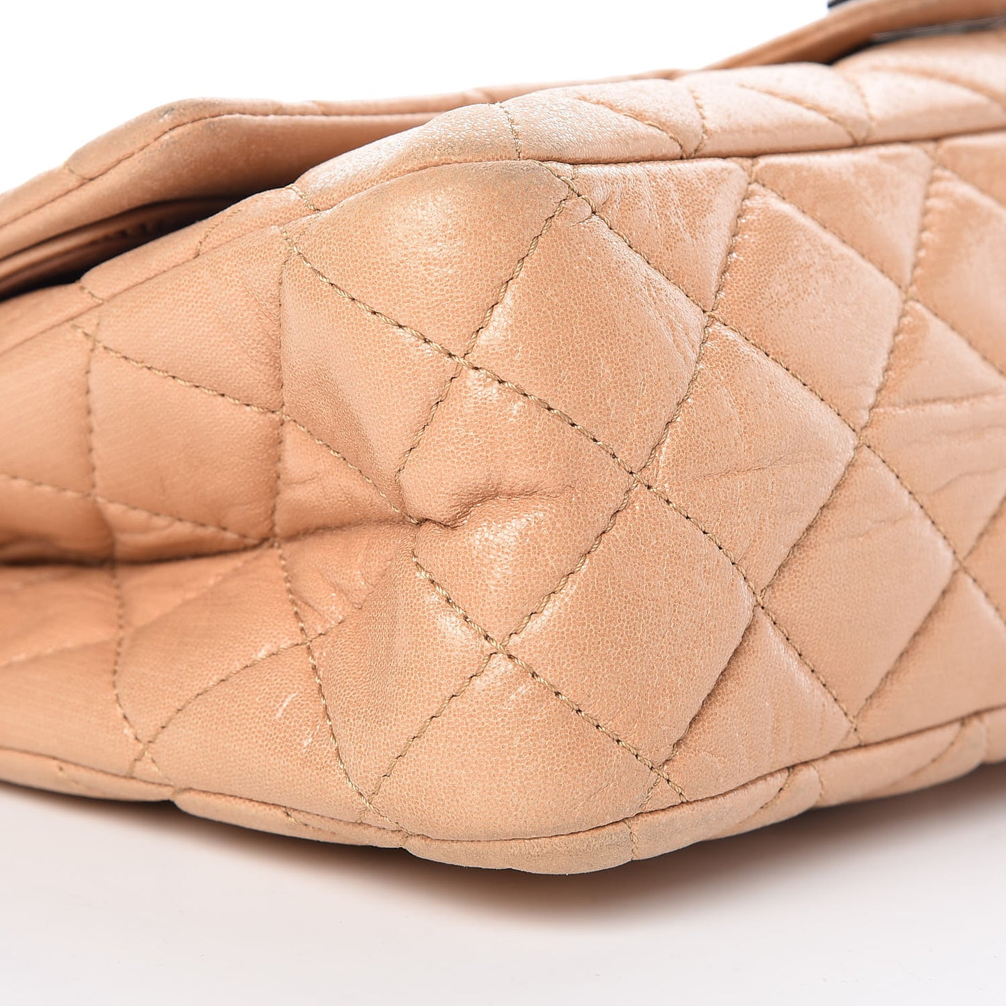 Iridescent Calfskin Quilted 2.55 Reissue 227 Flap Beige