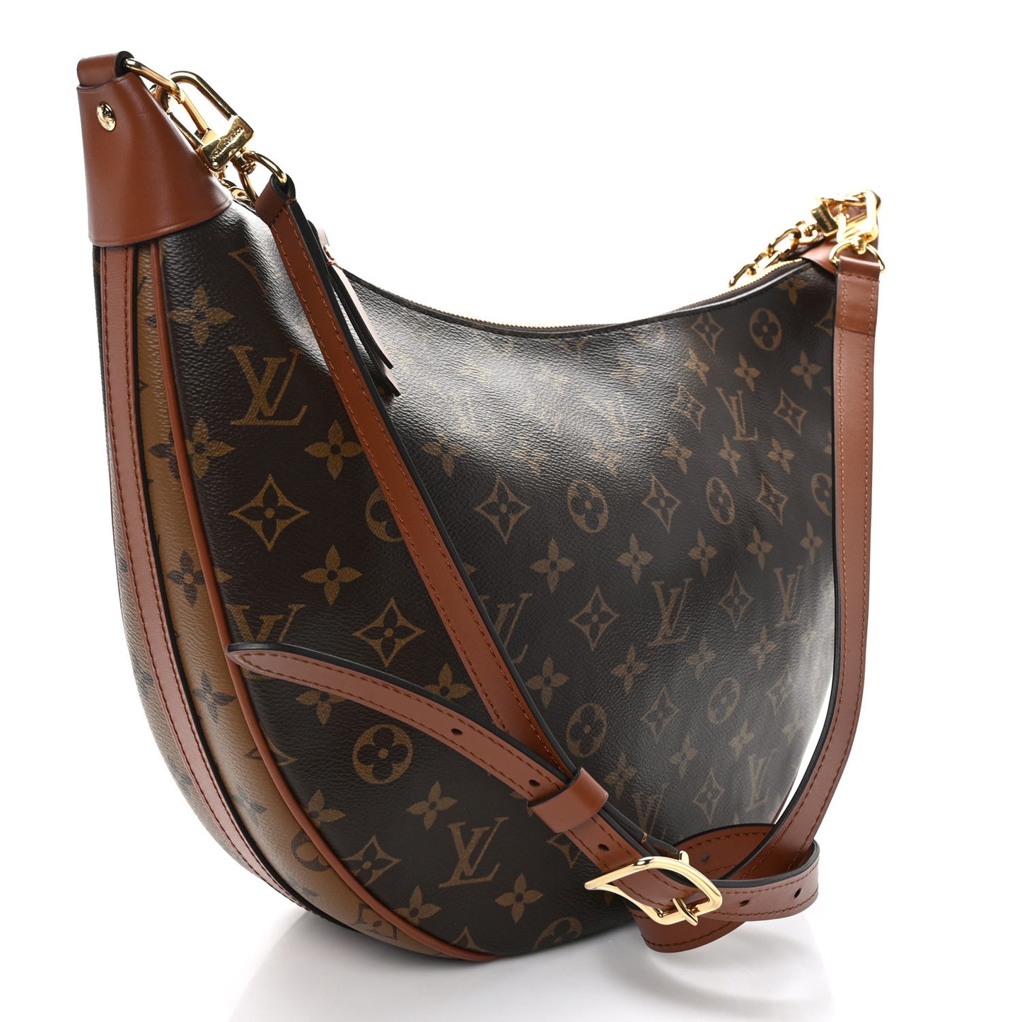 Reverse Monogram Loop Hobo