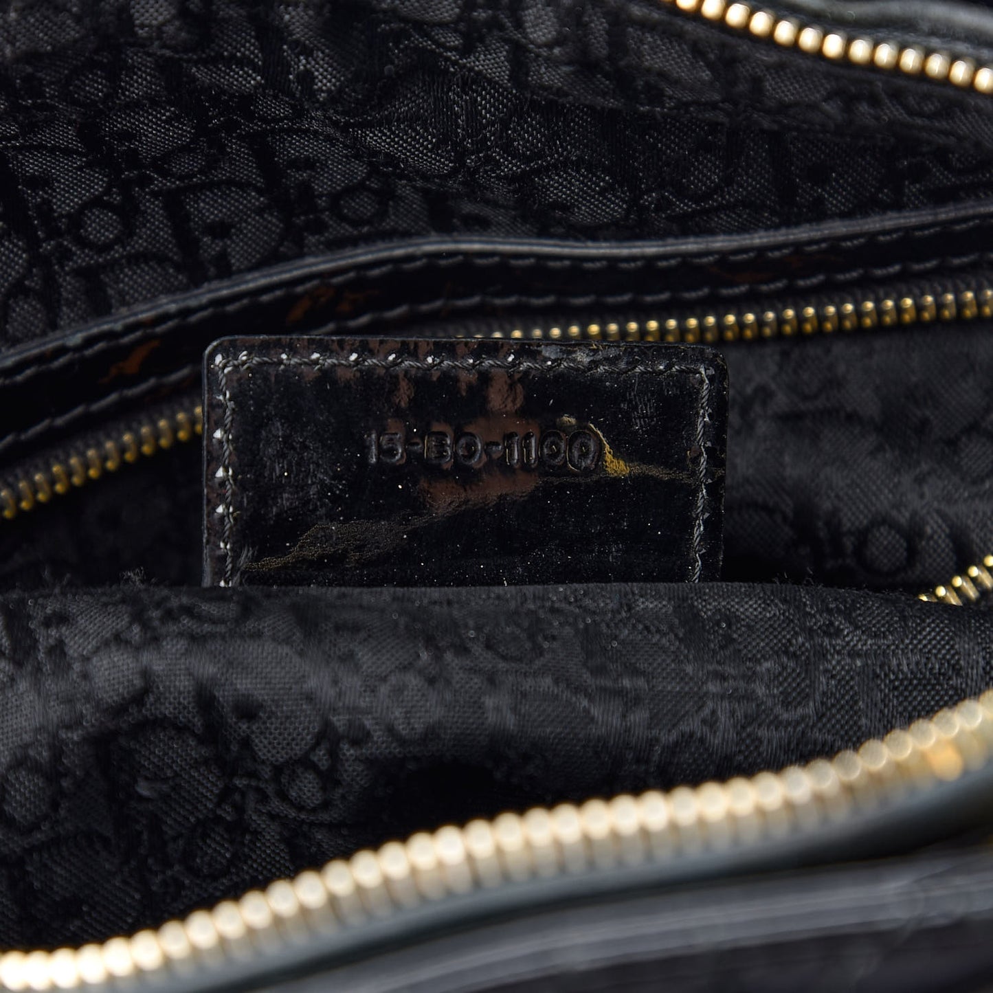 Patent Cannage Large Lady Dior Black