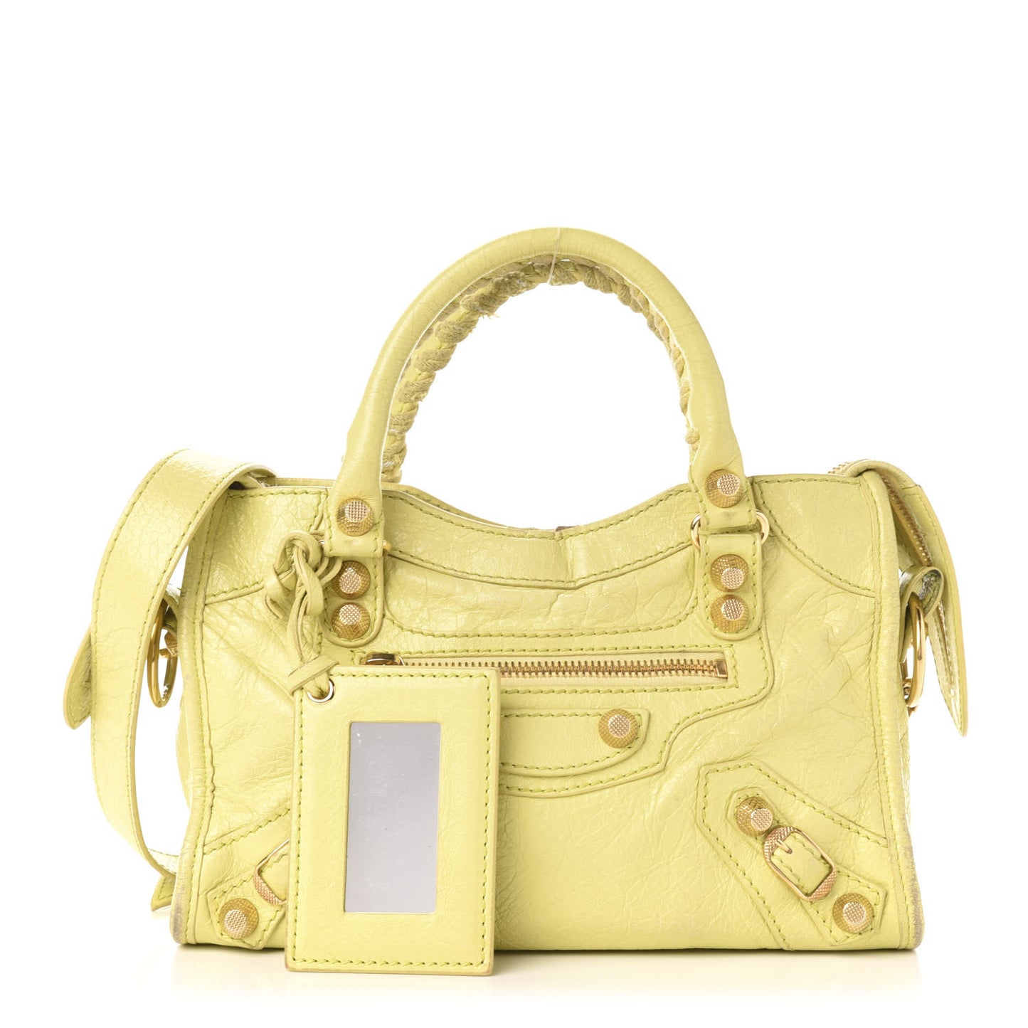 Agneau Giant 12 Gold Hardware Mini City Jaune Citronnade