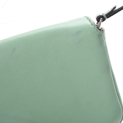 Fendi Nappa Rabbit Fox Fur Micro Buggie Baguette Verde Acqua 7 of 12