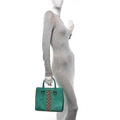 Gucci Calfskin GG Monogram Tote Turquoise 2 of 10