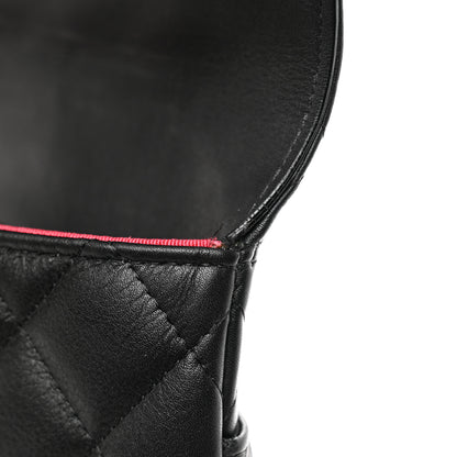 Chanel Calfskin Quilted Front Logo Enchained Clutch Black 10 of 10