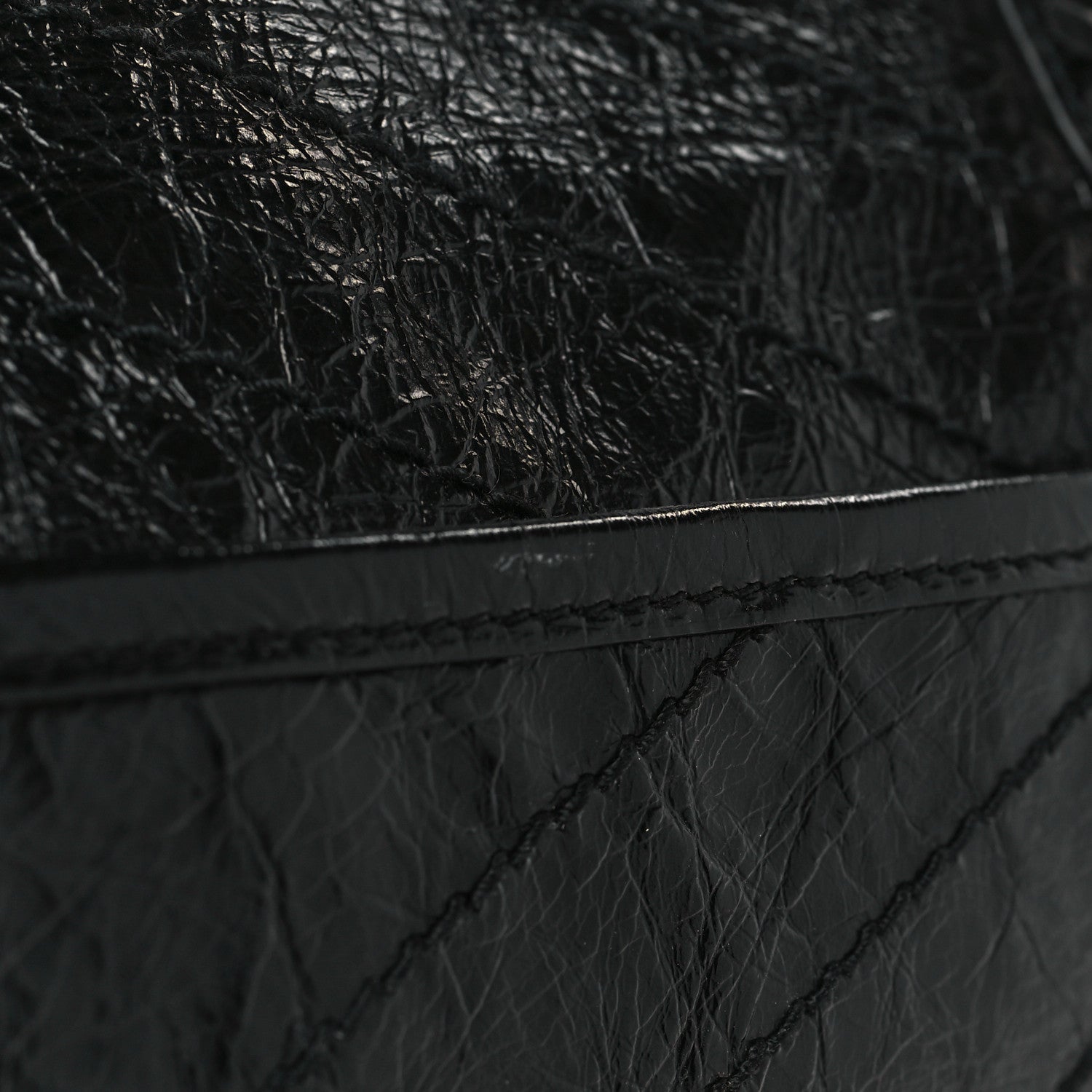 Saint Laurent Crinkled Calfskin Matelasse Monogram Large Niki Chain Satchel Black 9 of 9