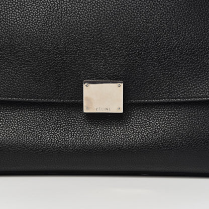 Celine Drummed Calfskin Suede Large Trapeze Black 17 of 17