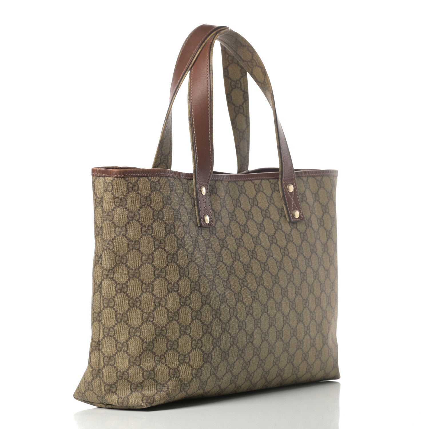 Gucci GG Plus Monogram Medium Signature Web Loop Tote Brown 3 of 17