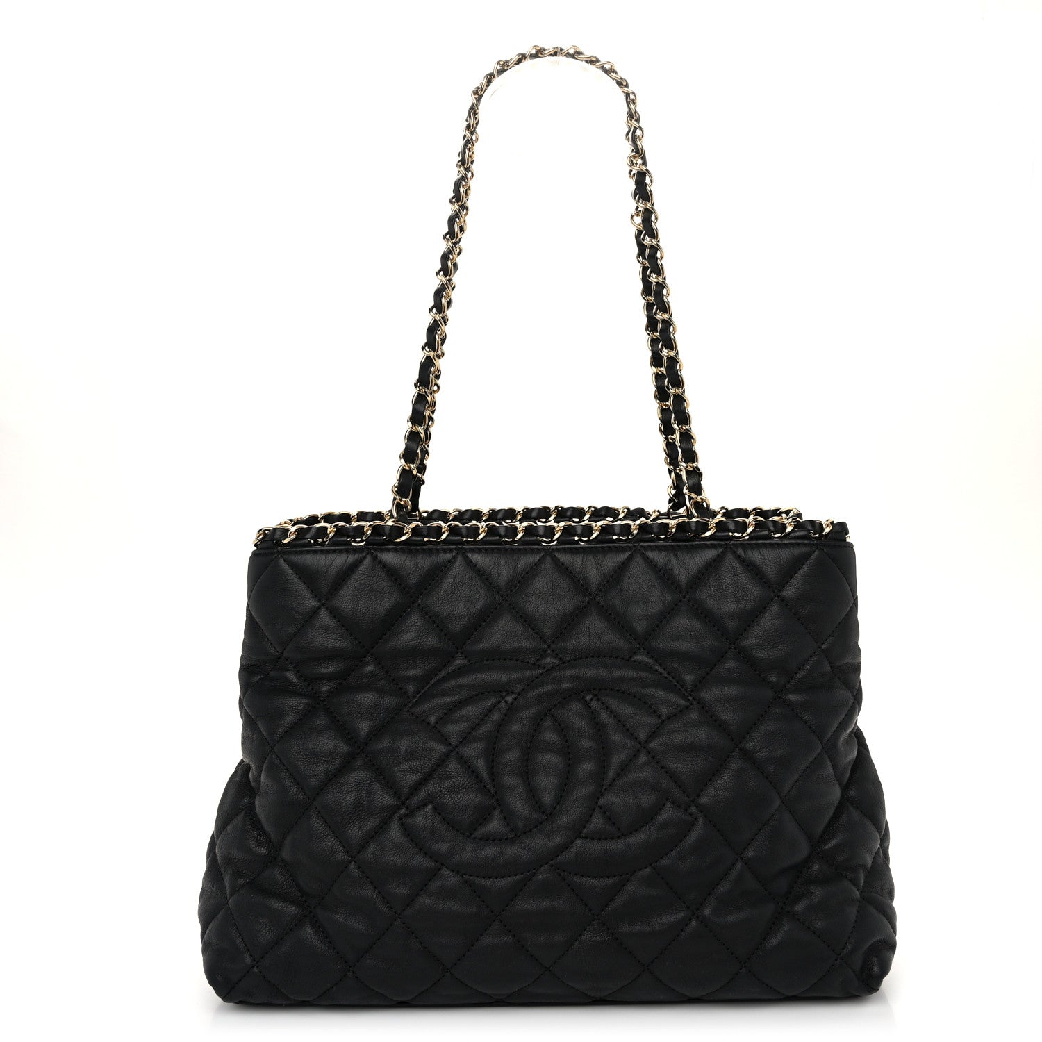 Chanel Calfskin Quilted Small Chain Me Tote Black 1 of 10