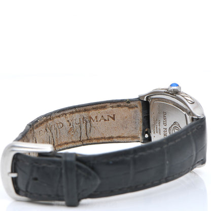 David Yurman Stainless Steel Alligator Diamond Bezel 25mm Thoroughbred Quartz Watch Black 6 of 11
