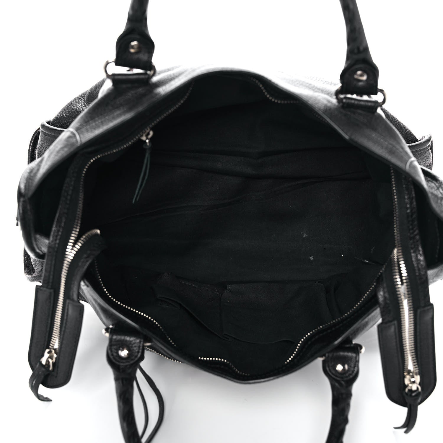 Balenciaga Chevre Silver Metallic Edge Hardware City Black 5 of 12