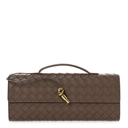 Bottega Veneta Nappa Intrecciato Long Andiamo Top Handle Clutch Pinecone 1 of 11
