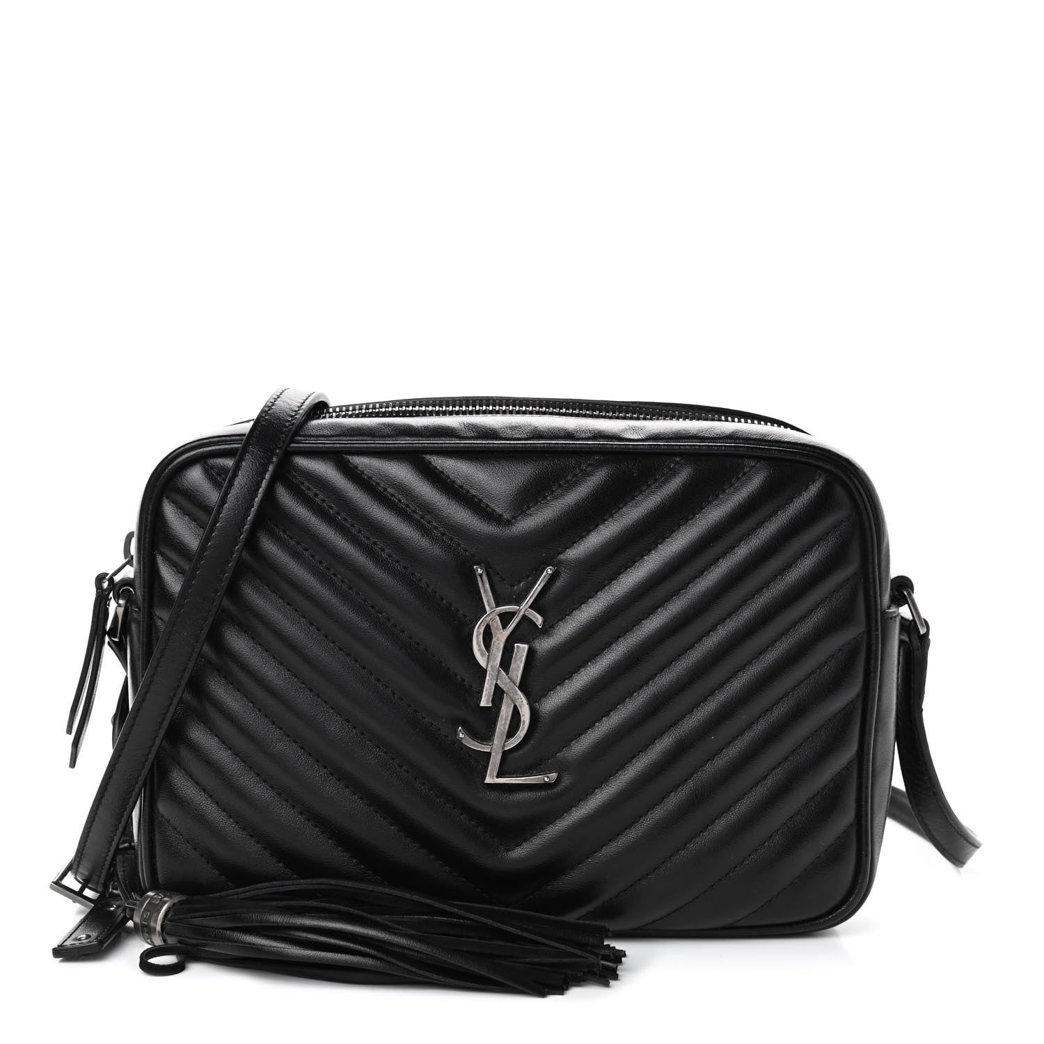 Saint Laurent Calfskin Matelasse Monogram Lou Camera Bag Black 1 of 4