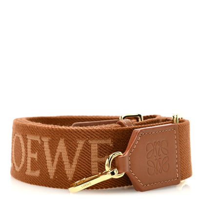 Loewe Calfskin Jacquard Webbing Anagram Strap Tan 1 of 3