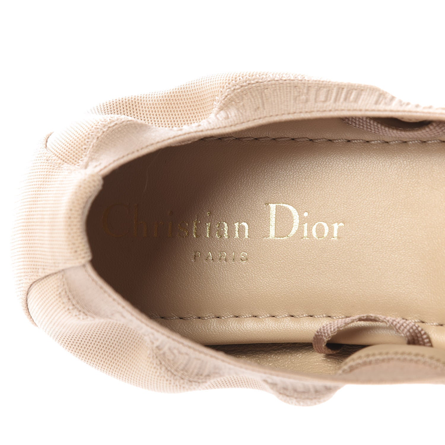 Christian Dior Micro Resille Academy Ballerina Flats 38 Nude 8 of 10
