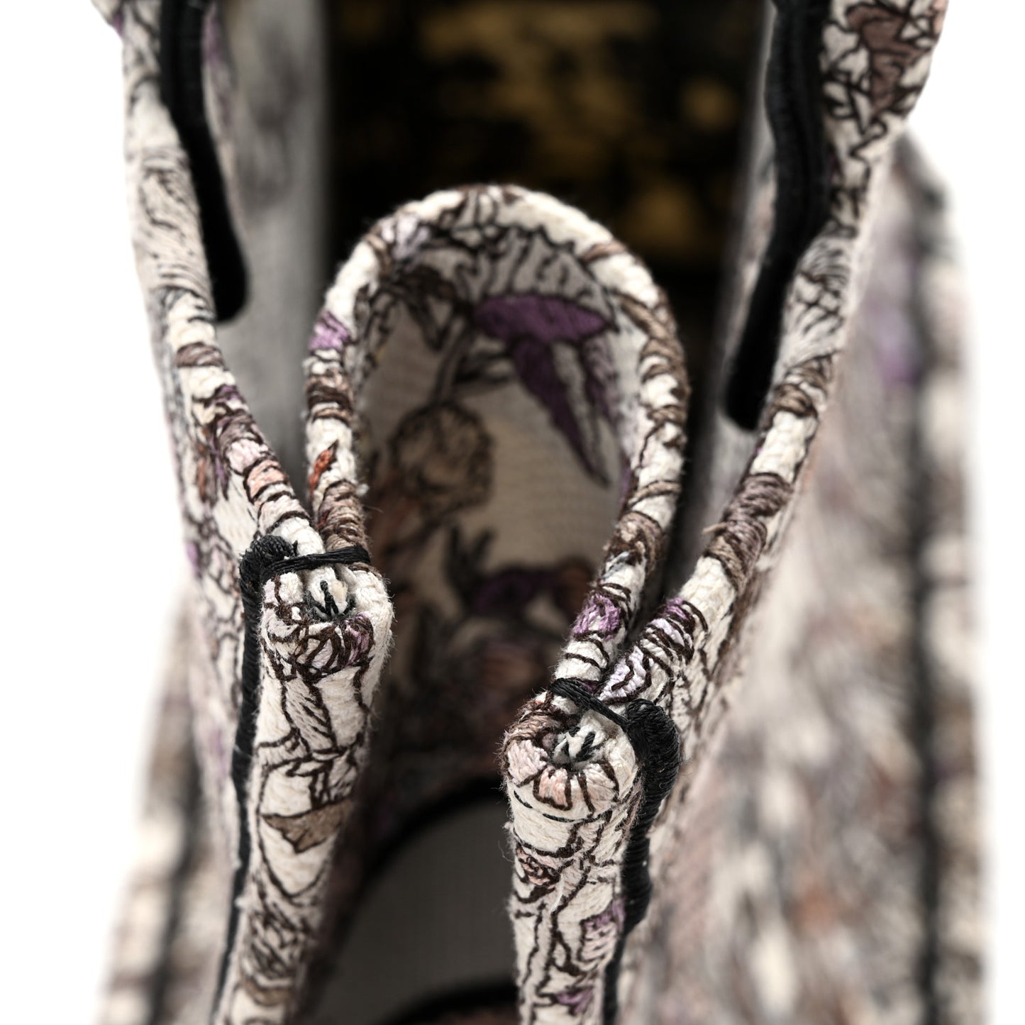 Canvas Embroidered Medium 4 Saisons Hiver Soleil Book Tote Multicolor