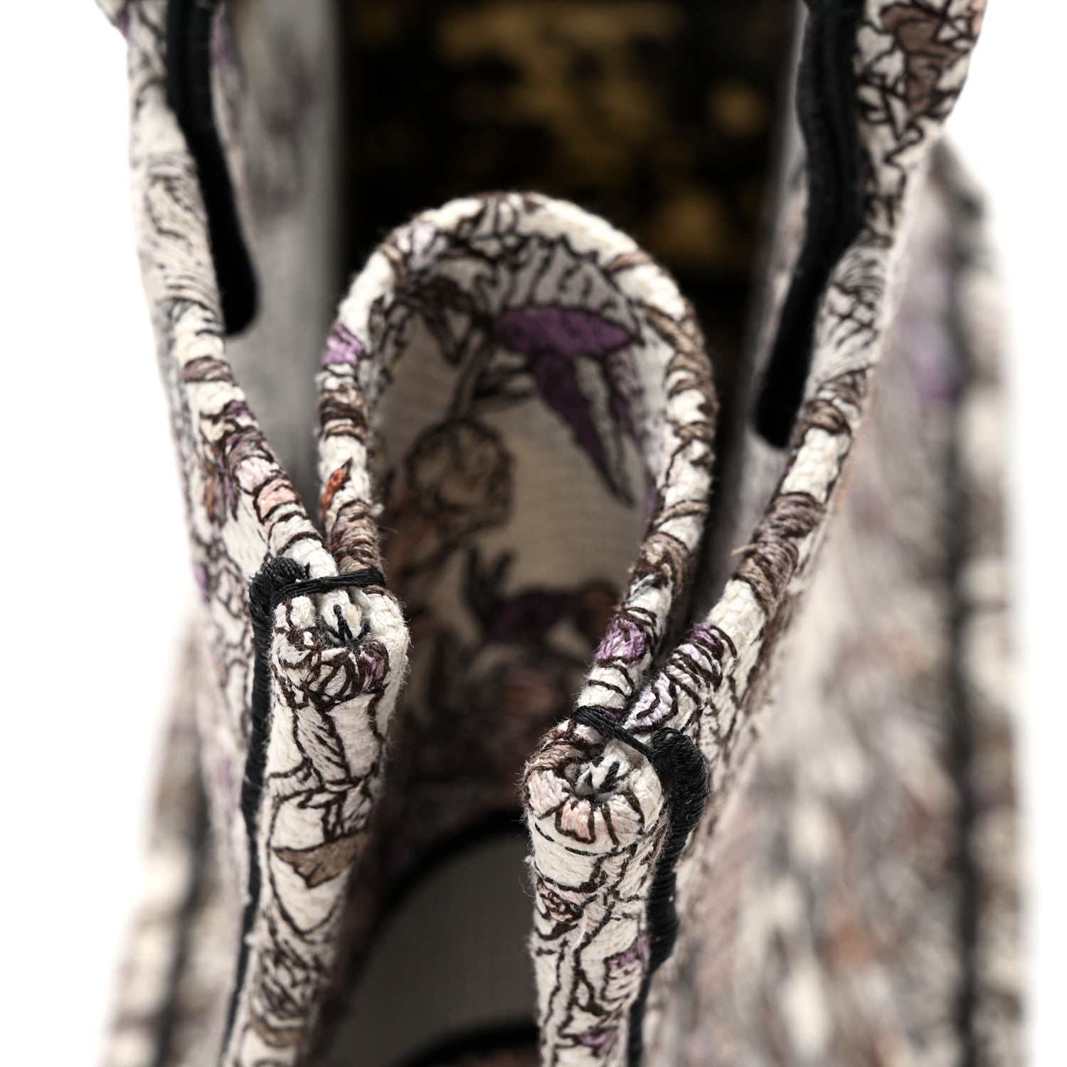 Christian Dior Canvas Embroidered Medium 4 Saisons Hiver Soleil Book Tote Multicolor 12 of 12