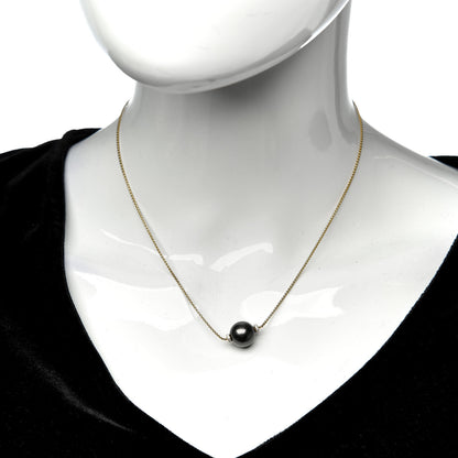 David Yurman 18K Yellow Gold Diamond Tahitian Pearl 12mm Solari Pendant Necklace 2 of 4