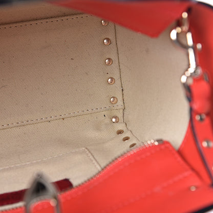 Valentino Garavani Vitello Mini Rockstud Double Handle Tote Deep Orange 8 of 11