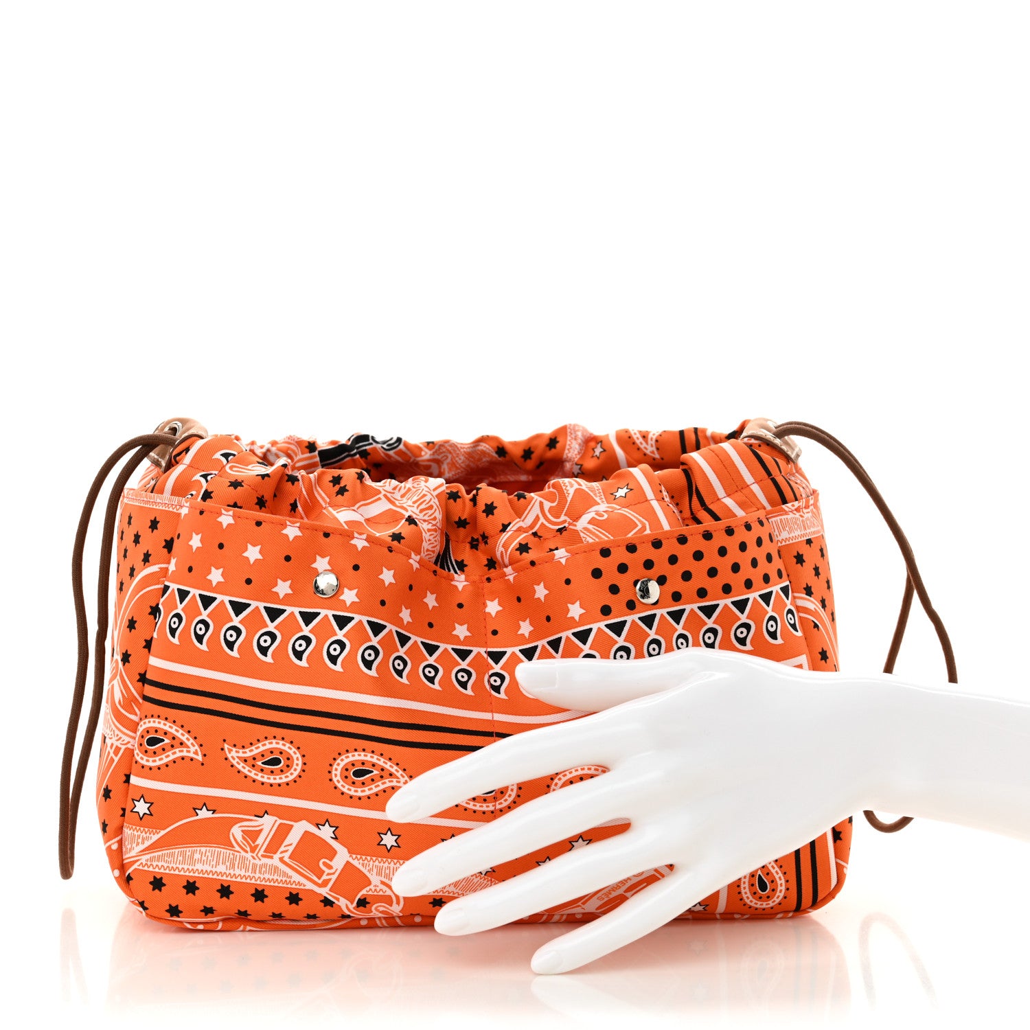 Hermes Barenia Silk Eperons d'Or Fourbi 25 MM Pouch Orange Fauve 2 of 11