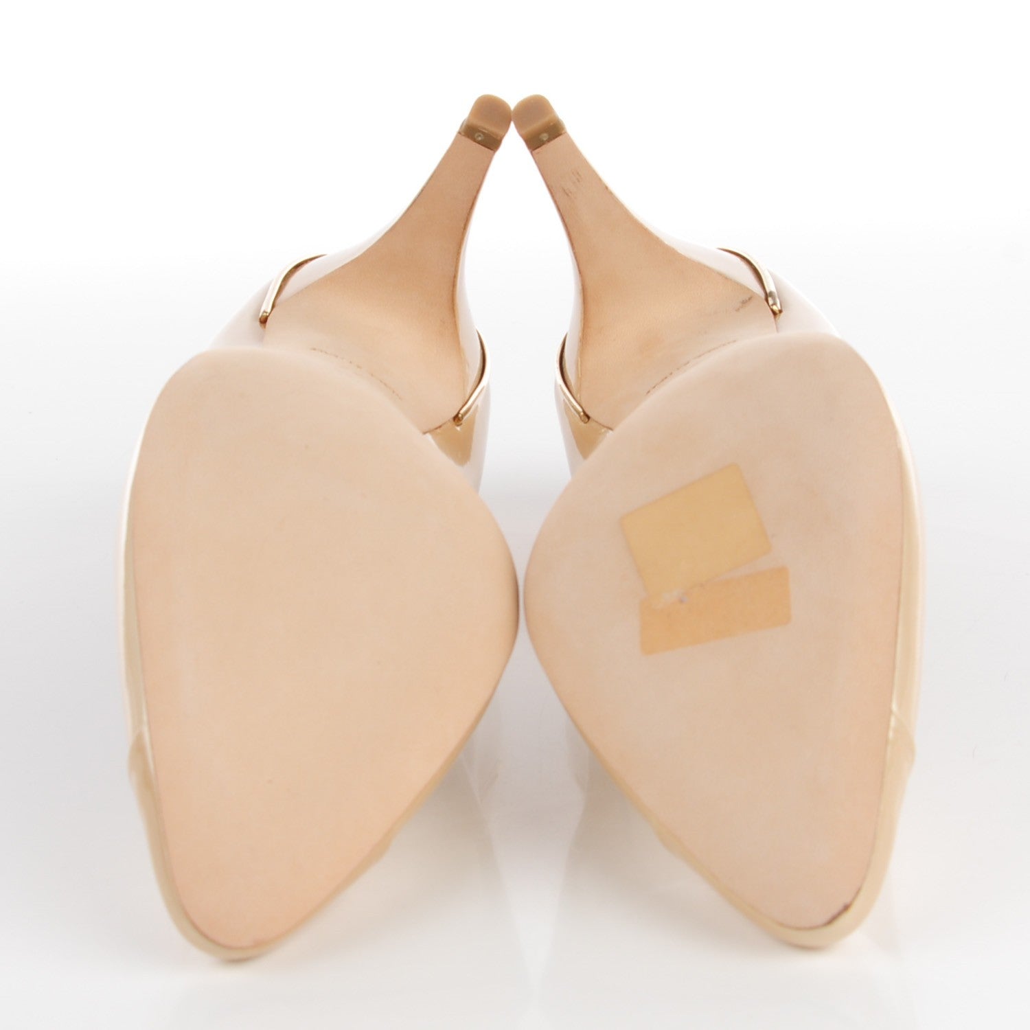 Chanel Patent Cap Toe CC Pumps 37 Beige 5 of 9