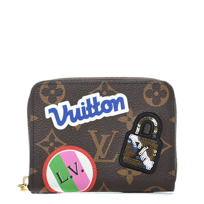 Louis Vuitton Monogram Travel Stickers Zippy Coin Purse 1 of 12