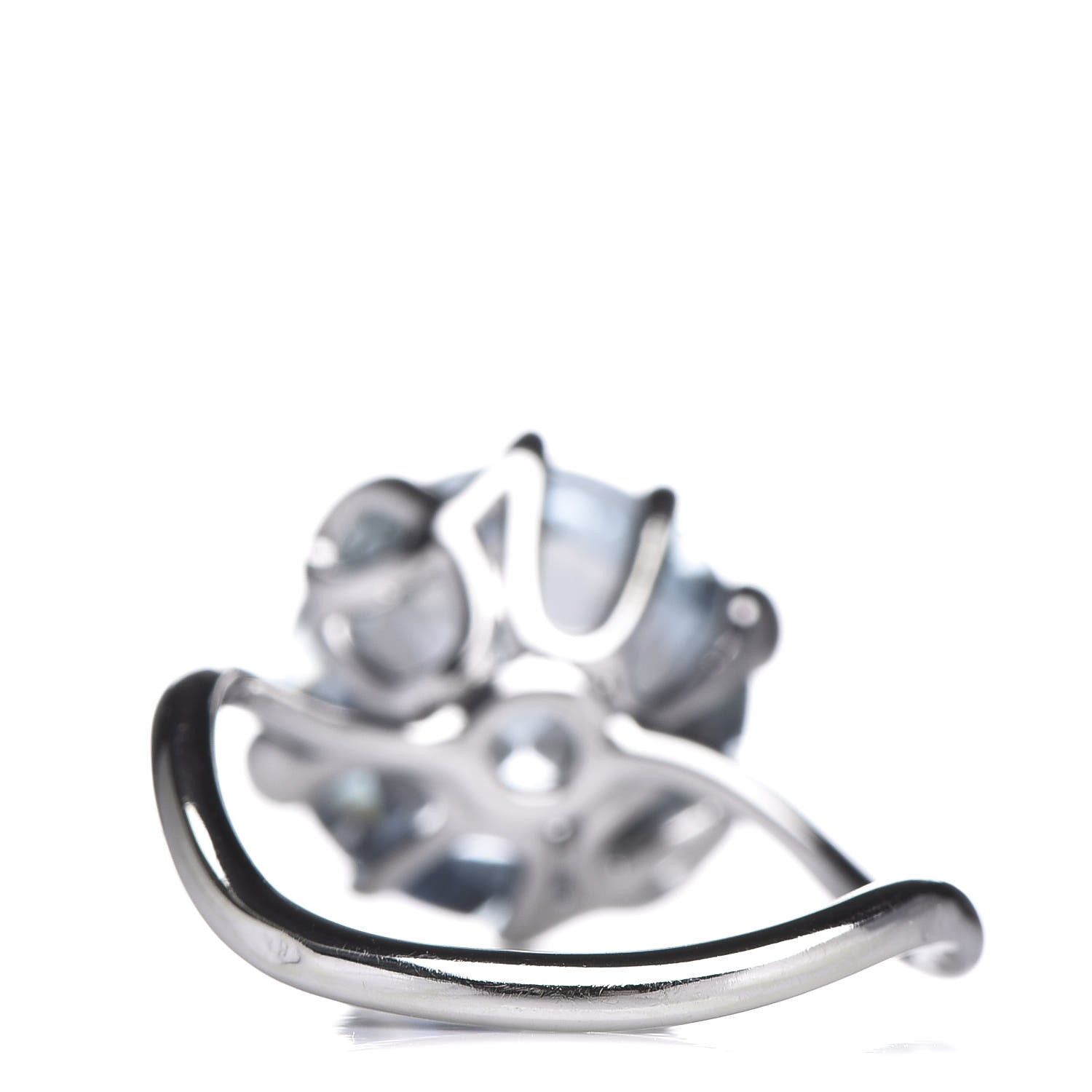Christian Dior 18K White Gold Aquamarine Oui Ring 50 5.5 4 of 6