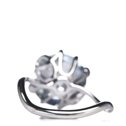 Christian Dior 18K White Gold Aquamarine Oui Ring 50 5.5 4 of 6