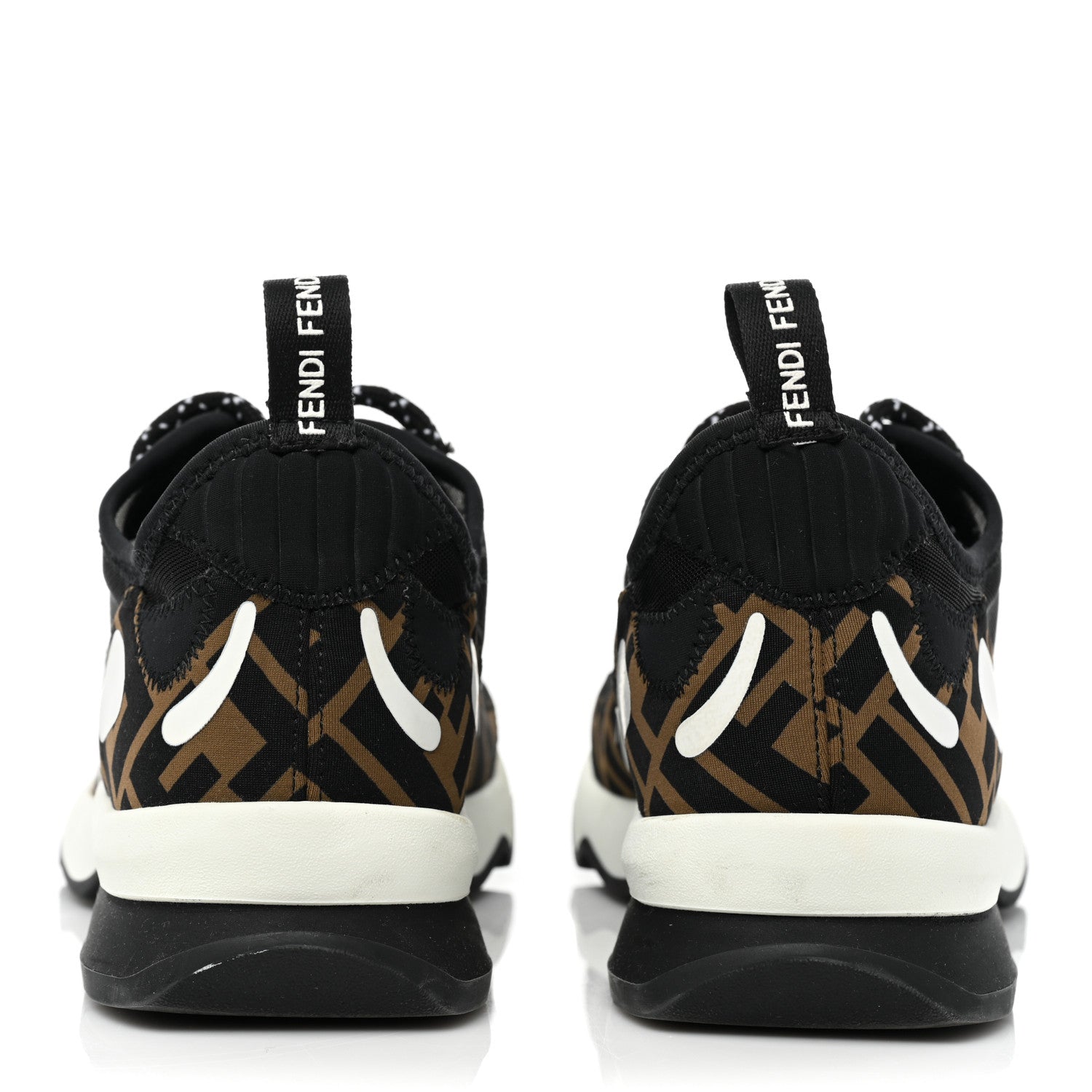 Fendi Technical Mesh Lycra FFreedom Patchwork Sneakers 37.5 Black Tobacco 4 of 11