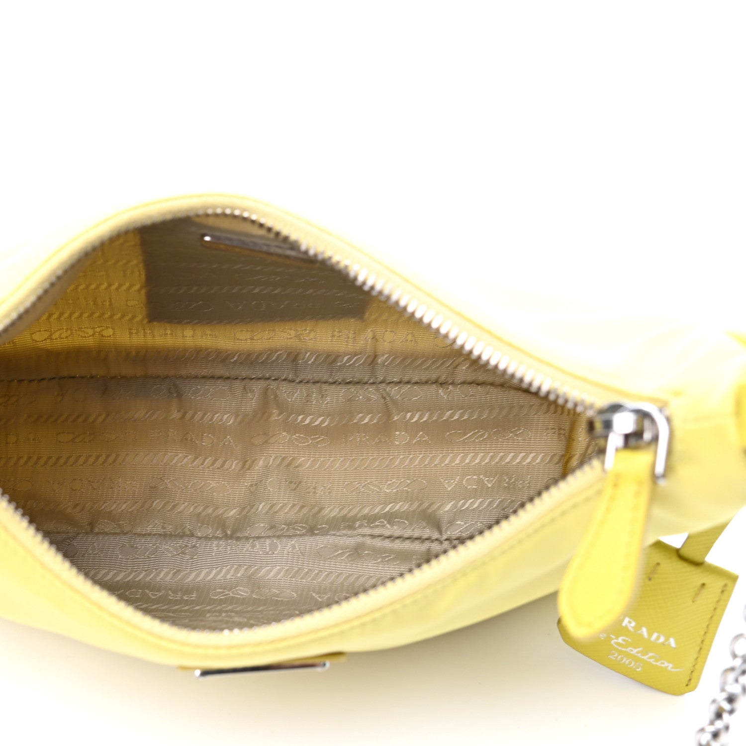 Prada Nylon Saffiano Re-Edition 2005 Shoulder Bag Ananas 4 of 4
