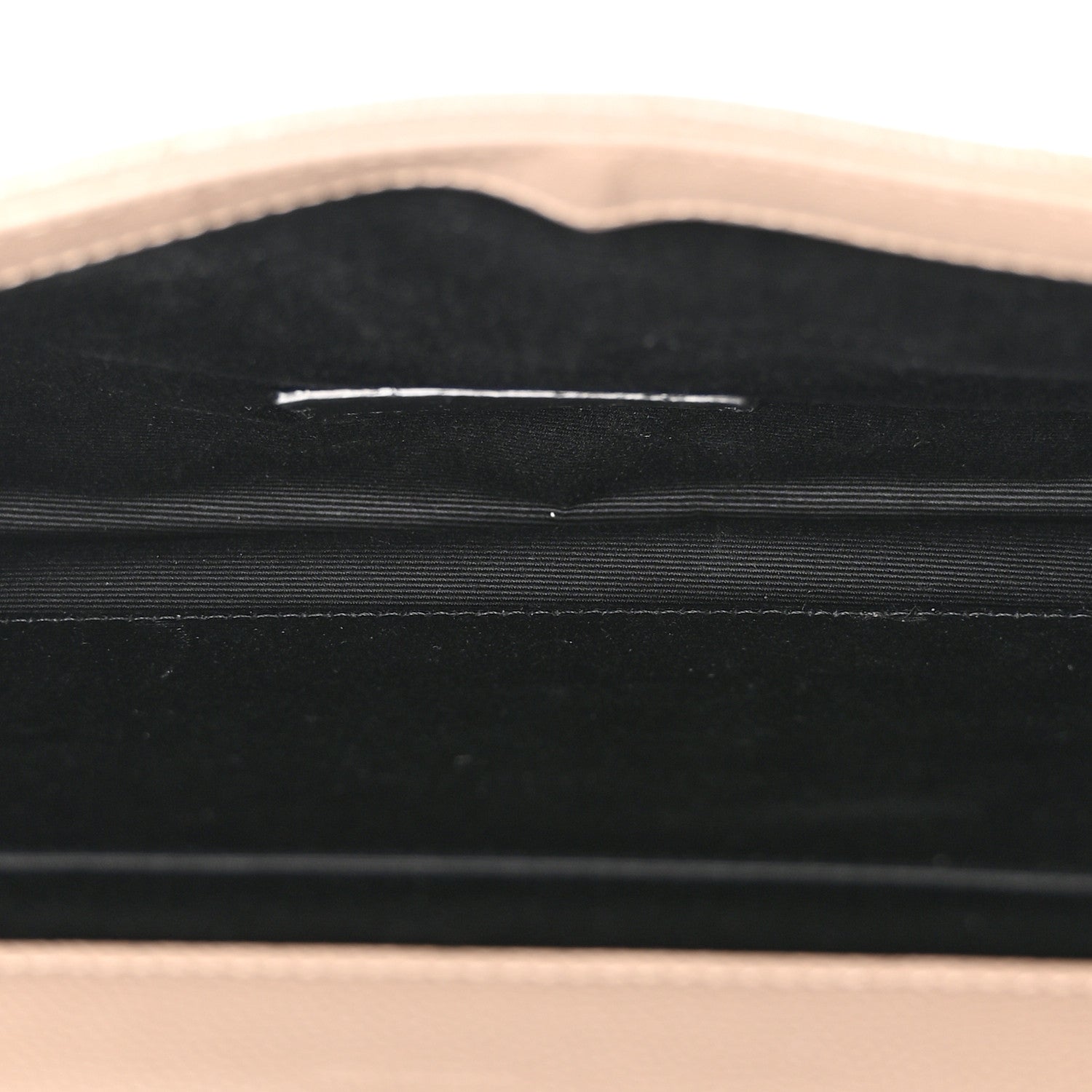 Saint Laurent Grain De Poudre Matelasse Chevron Monogram Envelope Clutch Dark Beige 5 of 8