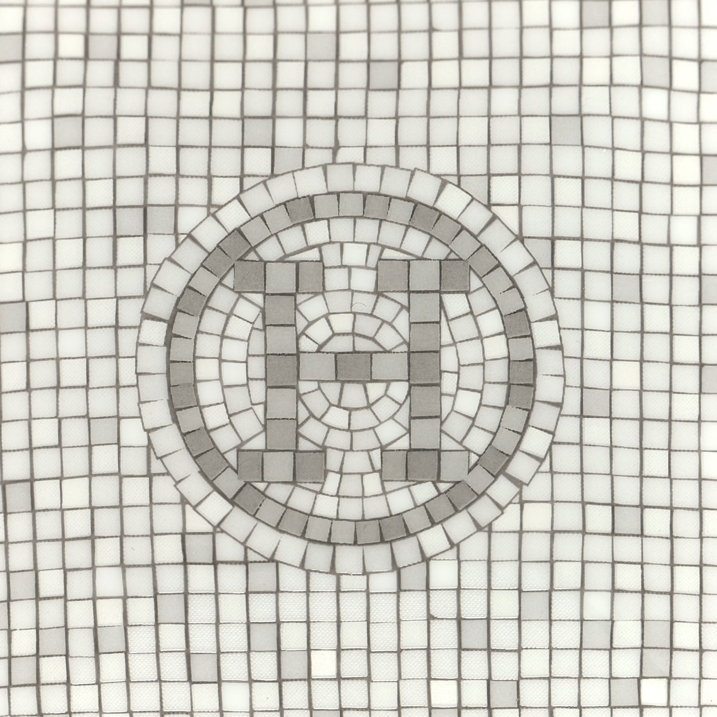 Porcelain Mosaique Au 24 Platinum Square Plate N°1