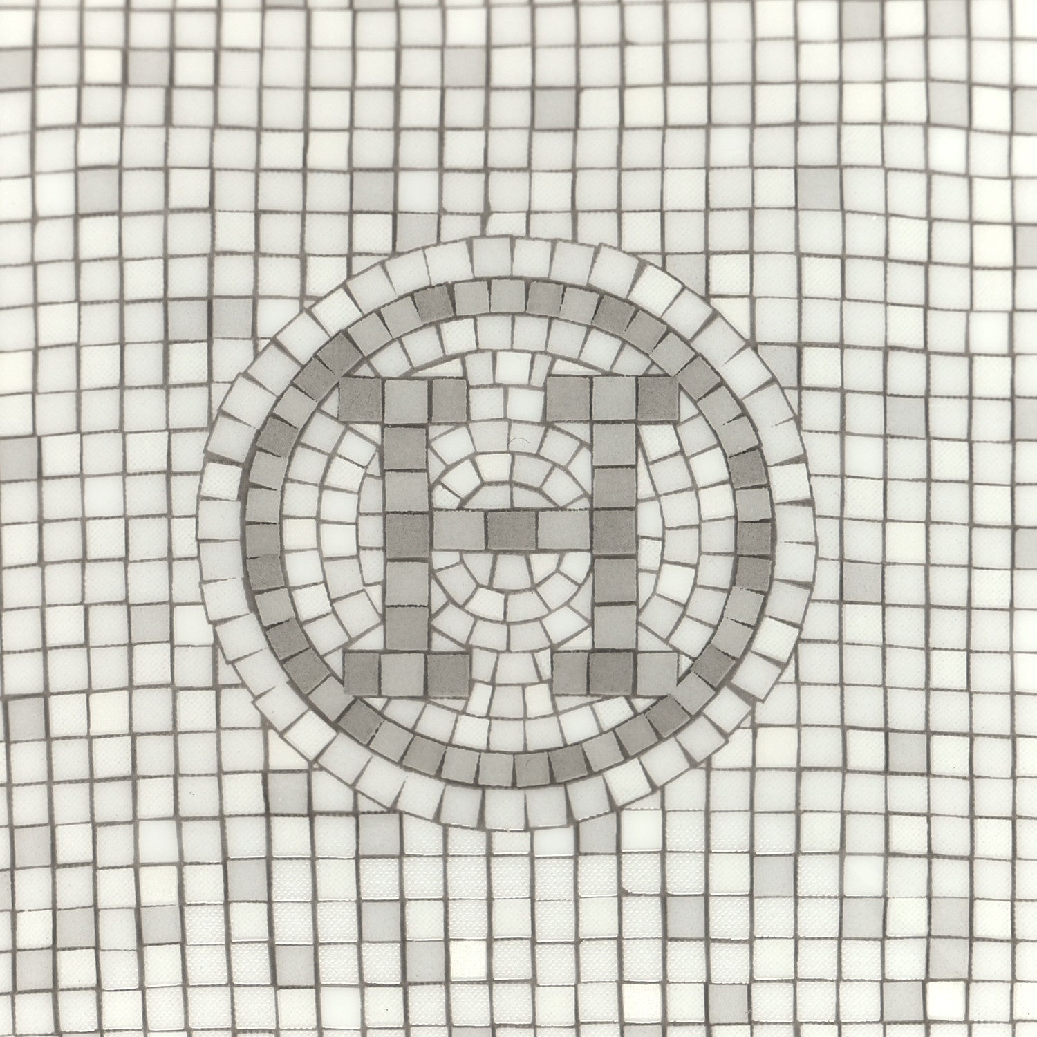 Hermes Porcelain Mosaique Au 24 Platinum Square Plate N°1 5 of 6