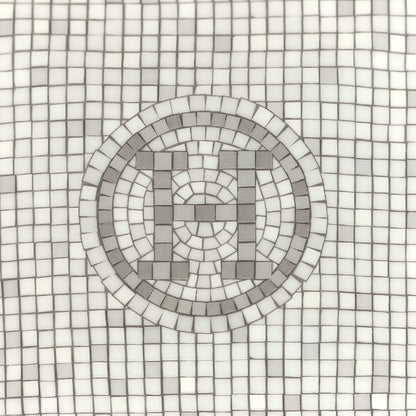 Hermes Porcelain Mosaique Au 24 Platinum Square Plate N°1 5 of 6
