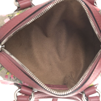 Gucci GG Supreme Monogram Blooms Mini Boston Beige Multicolor Dry Rose 5 of 12