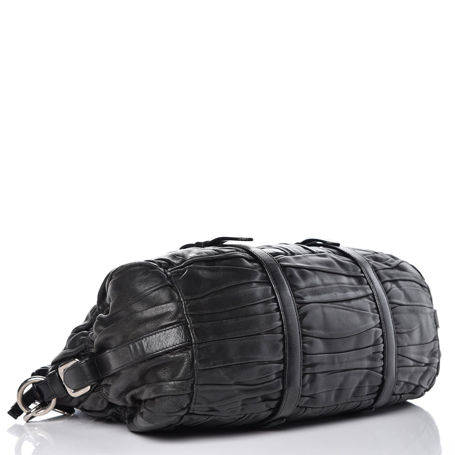 Prada Nappa Gaufre Shopping Satchel Black 9 of 39