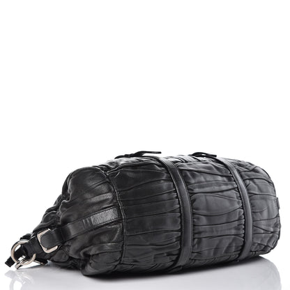 Prada Nappa Gaufre Shopping Satchel Black 9 of 39