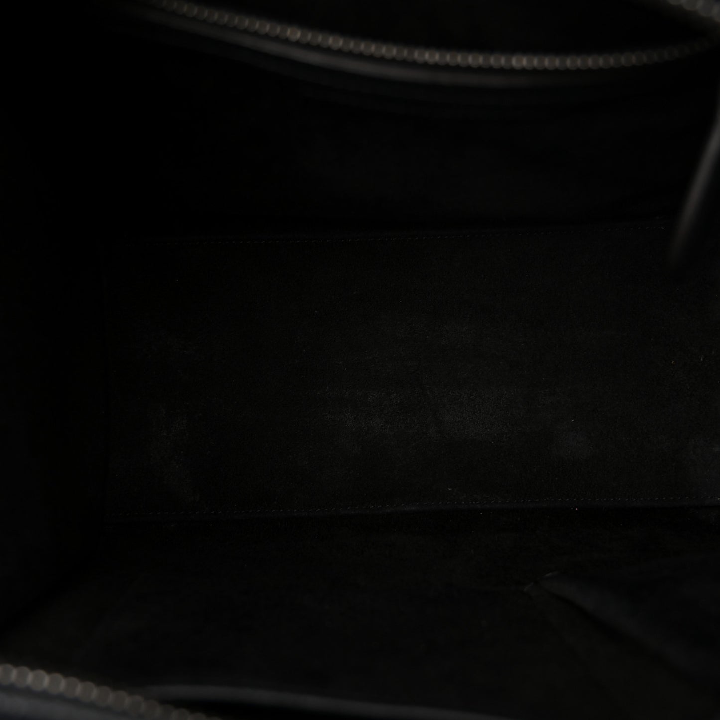 Drummed Calfskin Micro Luggage Black