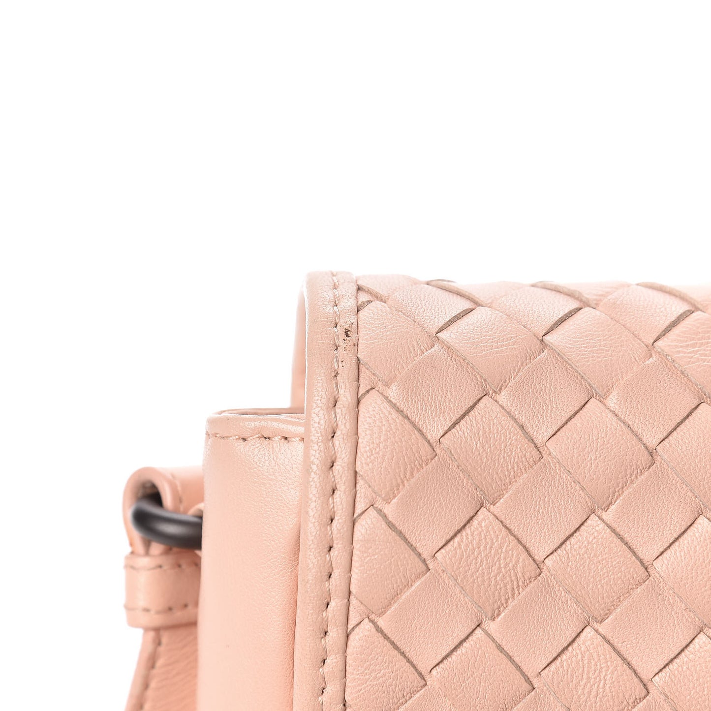 Nappa Intrecciato Mini Flap Crossbody Lotus