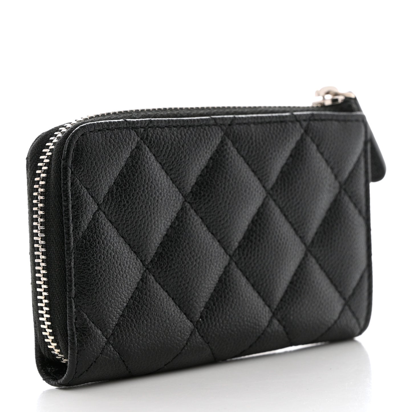 Caviar Quilted Key Holder Case Black