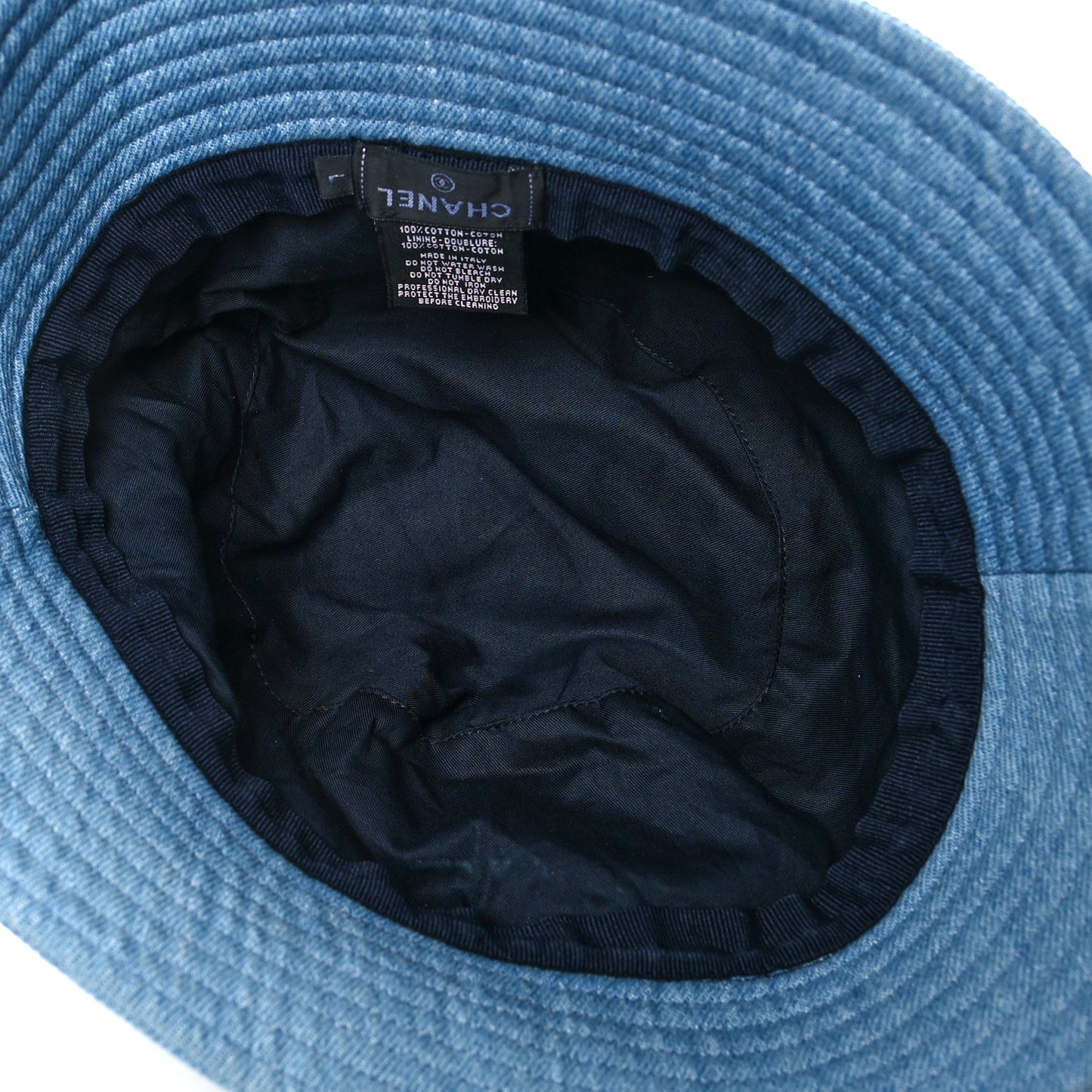 Fabric Logo Bucket Hat L Blue