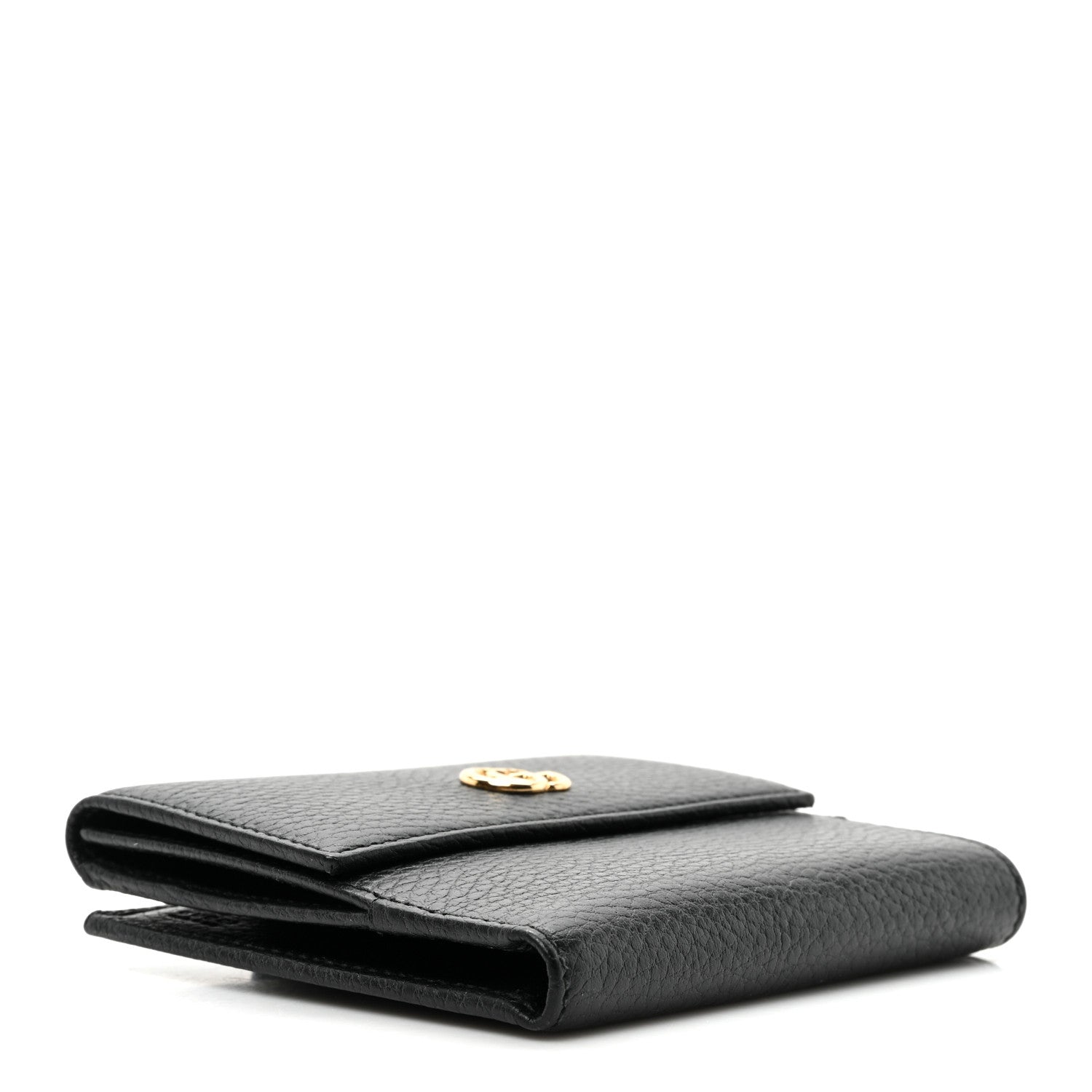 Gucci Dollar Calfskin Double G French Flap Wallet Black 4 of 7
