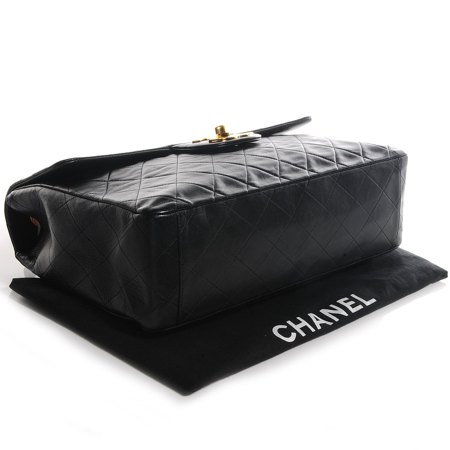 Lambskin XL Jumbo Flap Black