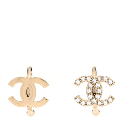 Chanel Metal Strass Lip Ring Set Gold 1 of 6