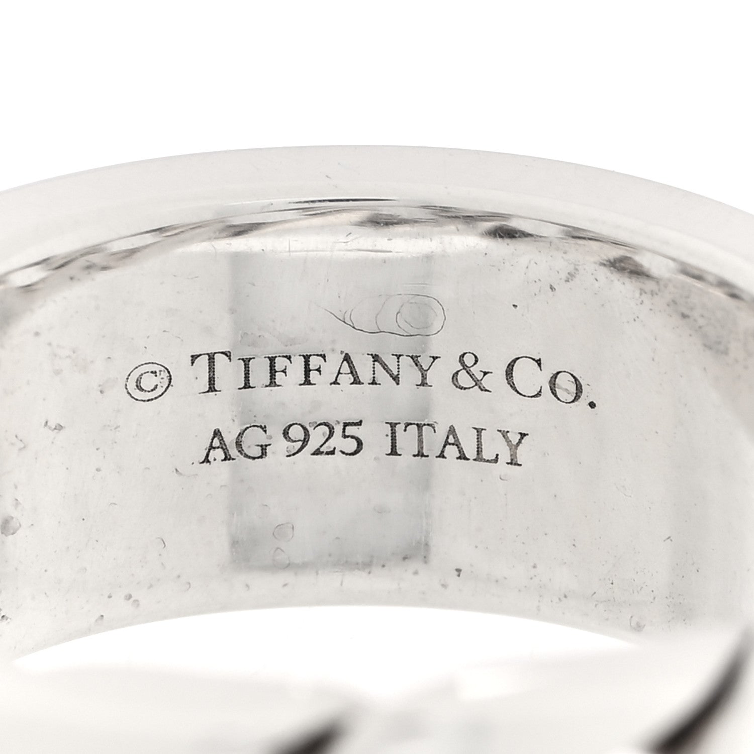 Tiffany Sterling Silver Curb Link Ring 50 5.25 4 of 5