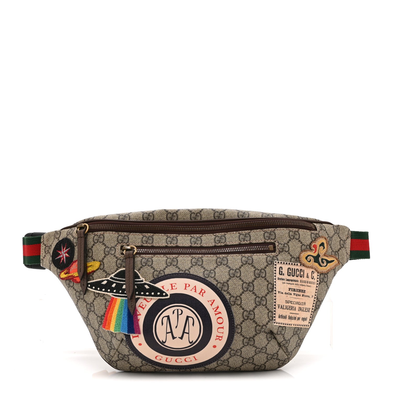 Gucci GG Supreme Monogram Courrier Belt Bag Beige New Acero 1 of 11