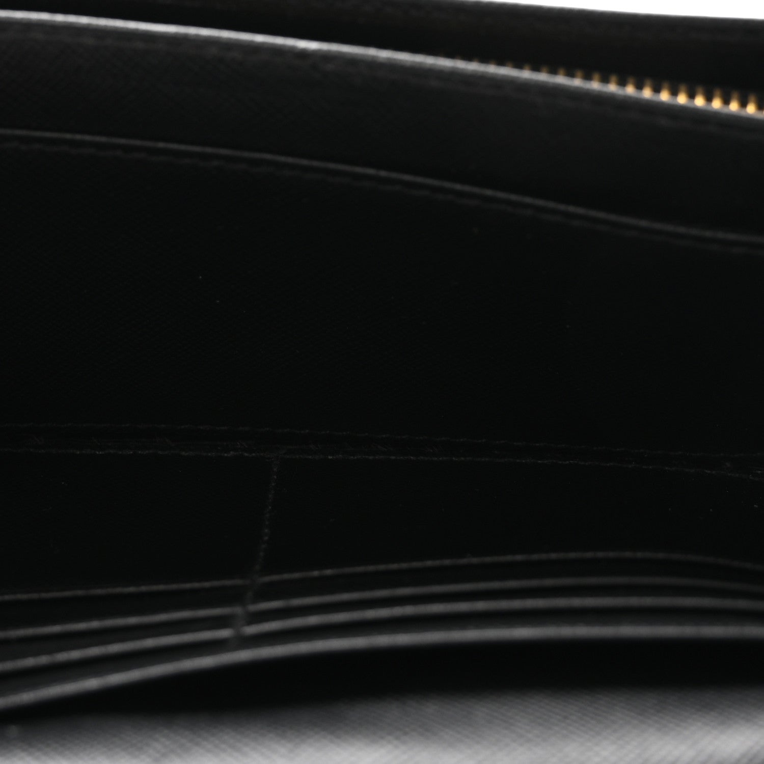 Prada Saffiano Metal Continental Flap Wallet Black 5 of 6