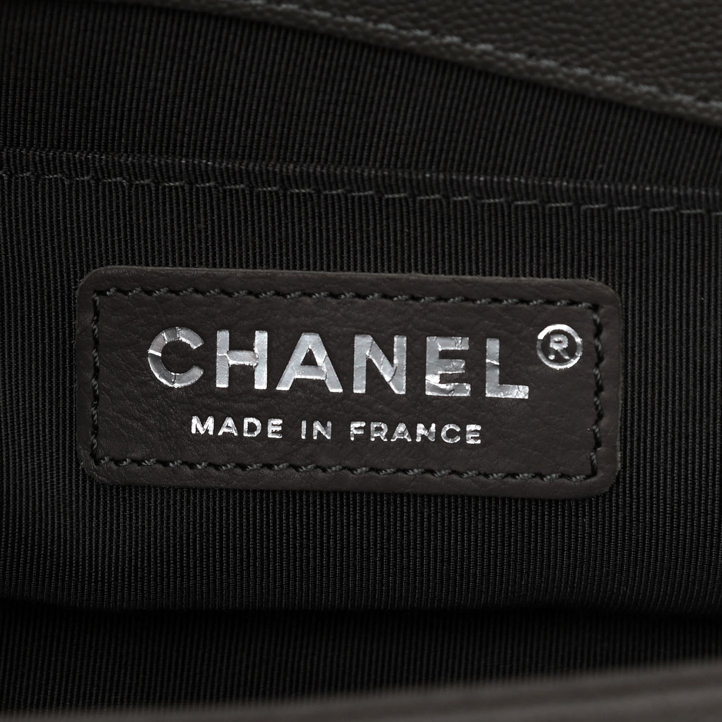 Caviar Quilted Small Boy Flap Dark Grey