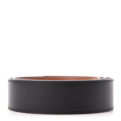 Hermes Chamonix Barenia 42mm Belt Strap 85 Black Fauve 1 of 5