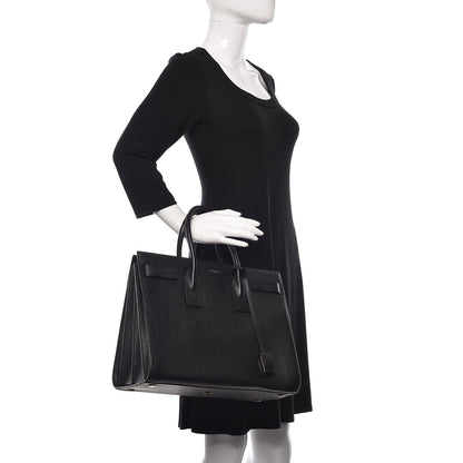 Saint Laurent Grained Calfskin Large Sac De Jour Carryall Black 2 of 12